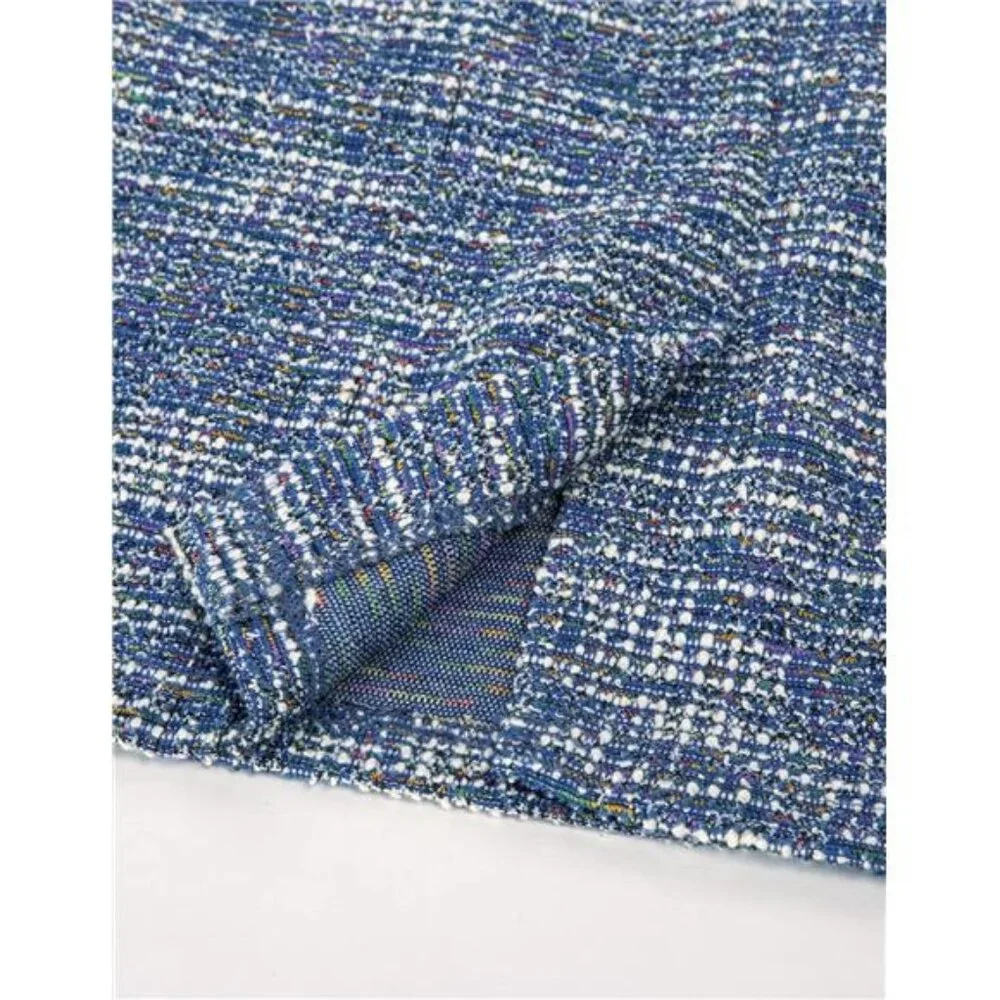 Dress Women Pencil Dress Cap Sleeve Blue (Textured) - Picture 4 of 6